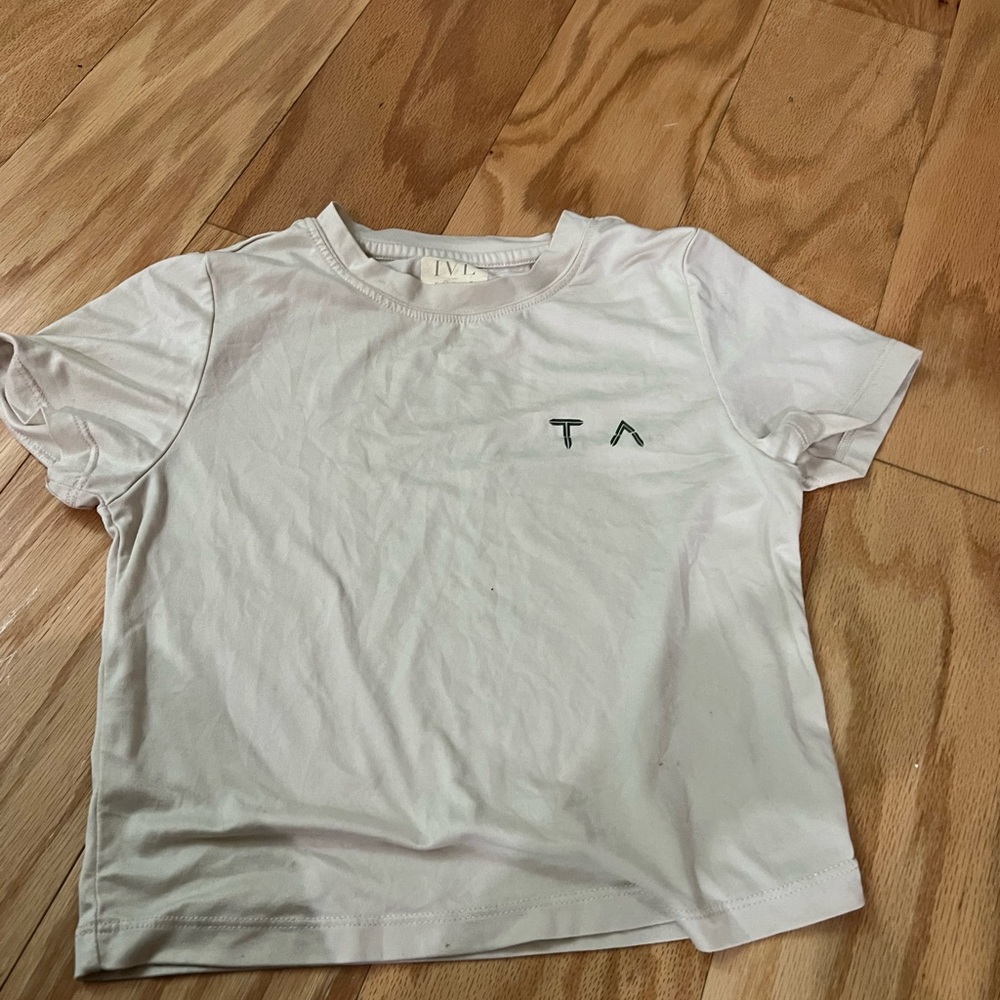 Beige sand Tracy Anderson baby tee TA